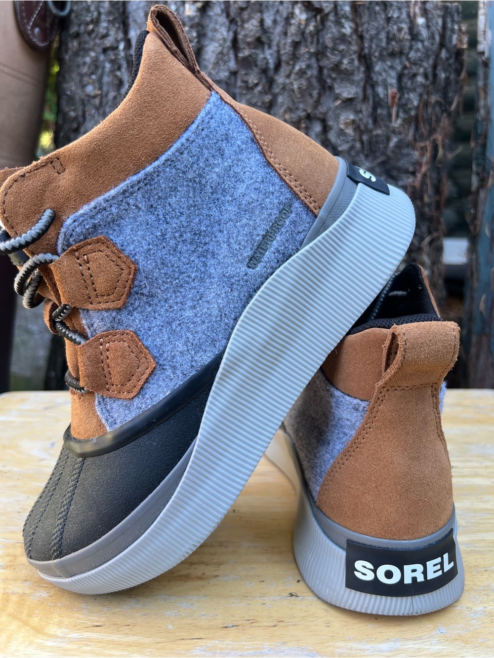 Sorel Kids Brown and Gray Waterproof Hiker Boots